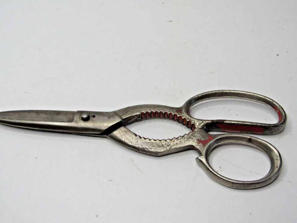Vintage WISS 1. Tijeras de cocina K.S USA tijeras cubiertos tarro garra 8"" #SN-22 Foto 4 de 4
