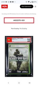 GRADED Call of Duty 4: Modern Warfare &bull; PSA 9.6 A &bull; 1st Print &bull;  Xbox 360