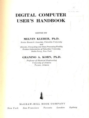 DIGITAL COMPUTER BENUTZERHANDBUCH KLERER MELVIN - KORN GRANINO MCGRAW HILL 1967