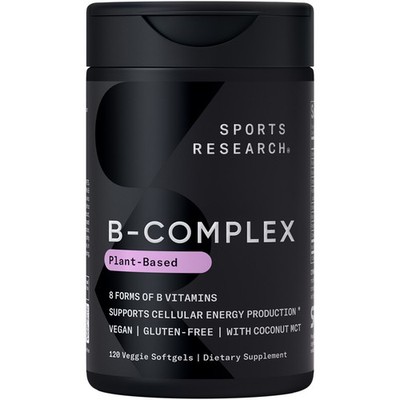 Full Spectrum Vitamin B-Complex with Methylated B12 & Folate 120 Veggie Softgels