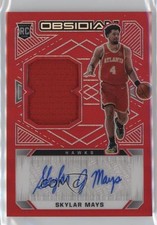 2020 Panini Obsidian Rookie Jersey Electric Etch Red Flood Skylar Mays Auto 0c6