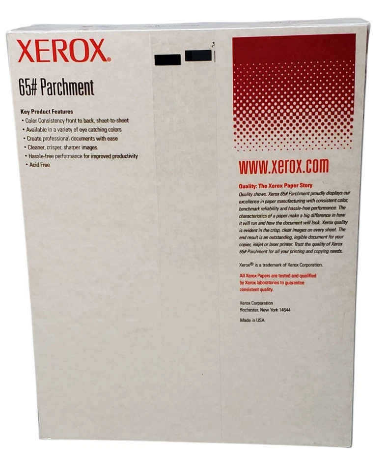 Xerox 65# Parchment Natural Copy Printer Paper 250 Sheets 8 1/2" × 11" - Image 3 of 4