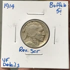 1914 5C Indian Head Buffalo Nickel VF Details Reverse Scratches