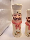 1981 Tall Chef Salt & Pepper, Cinnamon Pink Smiling Mustache Hat Flamingo — photo 3