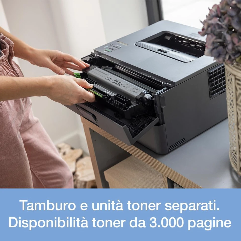 HLL2400DWE Stampante Ecopro Ready, 30 Ppm, 64MB, Stampa Fronte/Retro, Display LC - Immagine 4 di 4