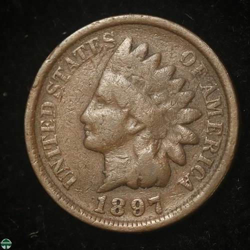 1897 Indian Head Small Cent - Good Details 1 in Neck Snow 1 FS 401