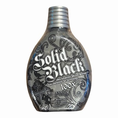 Millennium Tanning SOLID BLACK 100X Bronzer Dark Tanning Bed Lotion -13.5 oz