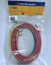 Yellow Jacket 21985 Plus II Manifold Hose Set 3 Pak, 60 In Refrigerant Charging 