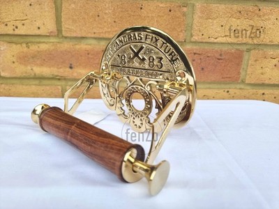 Victorian Antique Shinny Brass/Gold St Pancras Toilettenpapierhalter Vintage Style