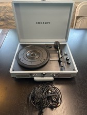 Crosley Cruiser Deluxe Stereo Turntable CR8005D-TN Gray Blue turquoise