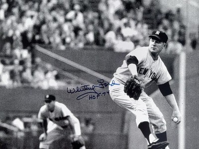 Whitey Ford Authenticated Autographed 10x14 Photo