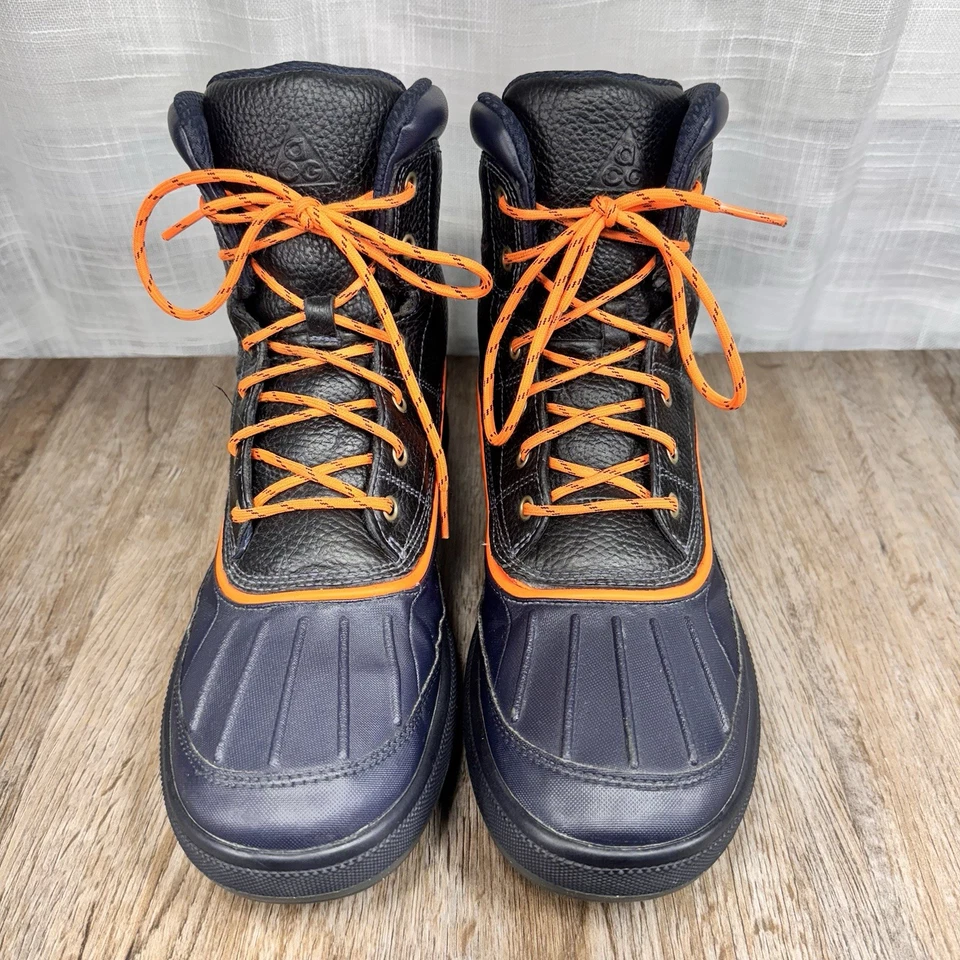 Туристические ботинки Nike ACG Woodside 2 Duck мужские 9 черные оранжевые водонепроницаемые б/у в отличном состоянии - Изображение 2 из 4