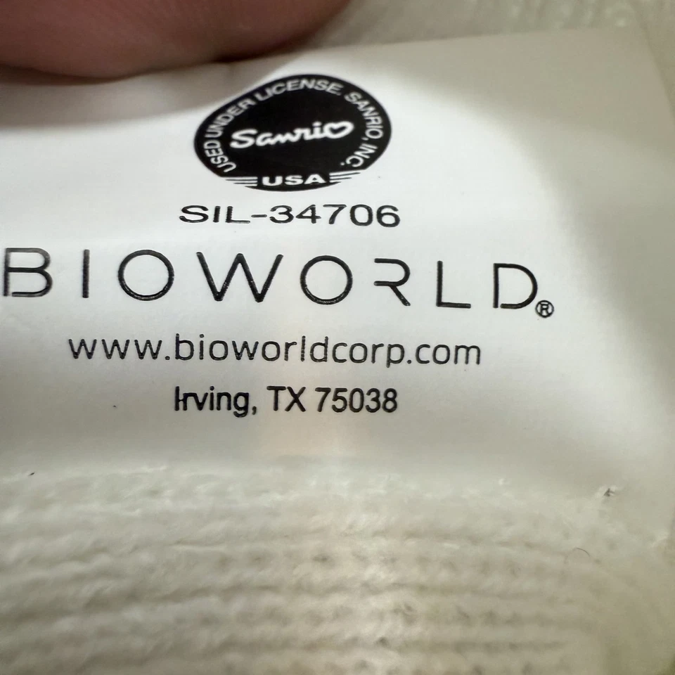 Gorro Hello Kitty 3D para crianças branco 8x8"" BioWorld boné de inverno - Imagem 4 de 4