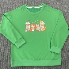 Green Holiday/Christmas Crewneck Sweatshirt Size M