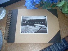 Scrapbook Album Photo 22 pages black craft paper pgs. NOST hardback spiral 9x12