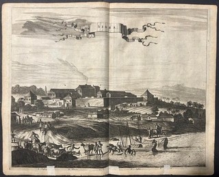 CEARA BRAZIL 1671 MONTANUS UNUSUAL ANTIQUE COPPER ENGRAVED CITY VIEW