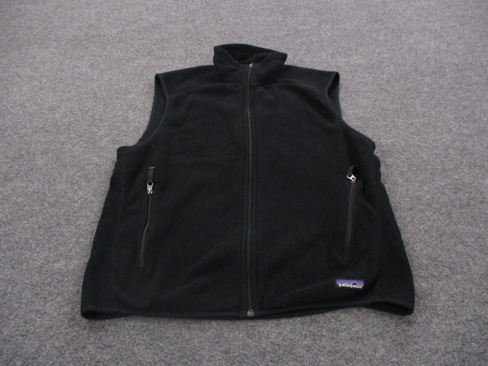 Patagonia Vest Jacket Men L Black Sweater Fleece Synchilla Camping Hiking 11408