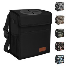 Leak Proof Car Trash Can With Lid Waterproof Collapsible Auto Garbage Bin