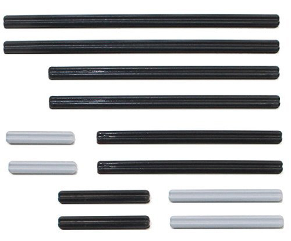 Lego Technic Axle Set Black Lot of 12 Sizes 3 4 5 8 10 and 12
