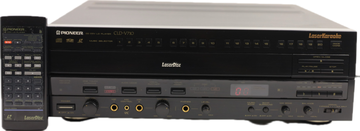 Pioneer Karaoke LaserDisc Player CLD-V710 W / Remote - Fast Pioneer Karaoke LaserDisc Player CLD-V710 W / Remote - Fast