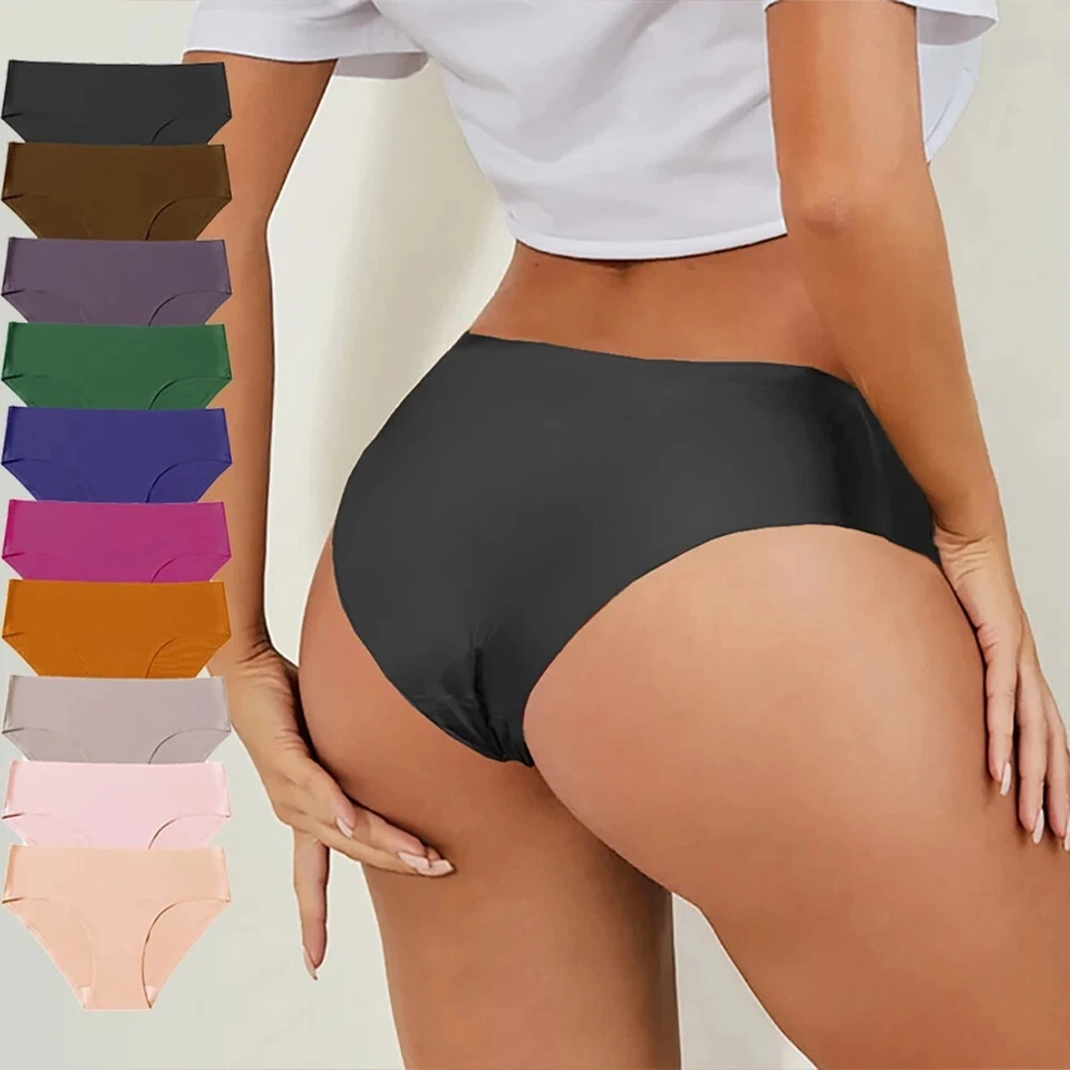 3 uds de ropa interior para mujer, bragas, bragas para mujer, lencería unicolor - Imagem 3 de 4