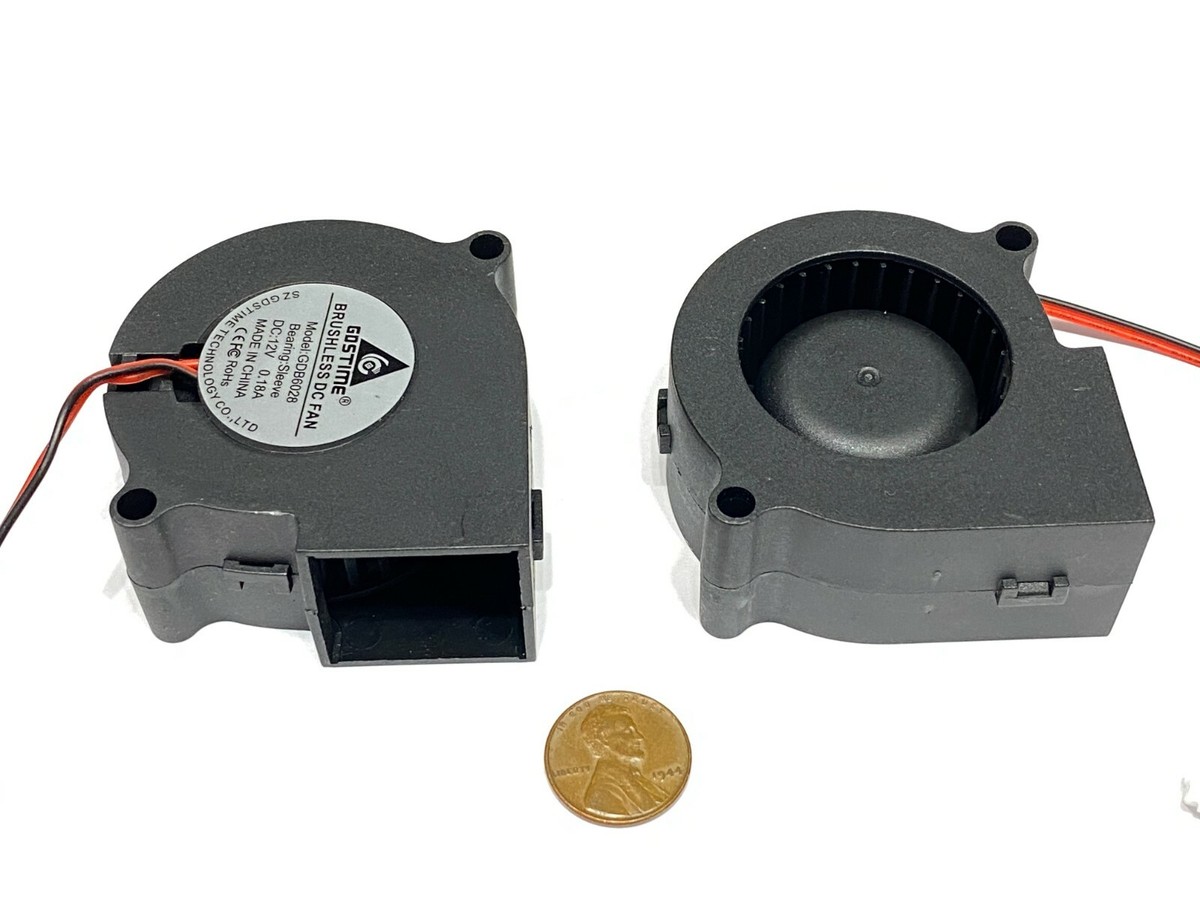 4 Pieces 6028 12V Blower fan Cooling Brushless DC 2pin 60mm x 28mm 