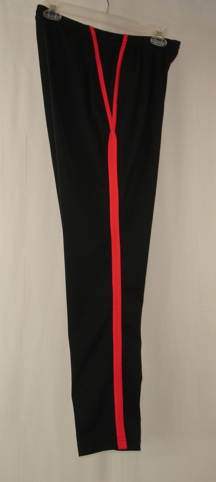 Reebok Unlined Women's Track Pants Black Red Stripe US S UK 10 Yoga Running  thumbnail 3