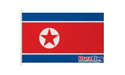 NORDKOREA 5X3 HOCHWERTIGE FAHNE (150cm X 90cm) DURAFLAG mit CLIPS / HAKEN