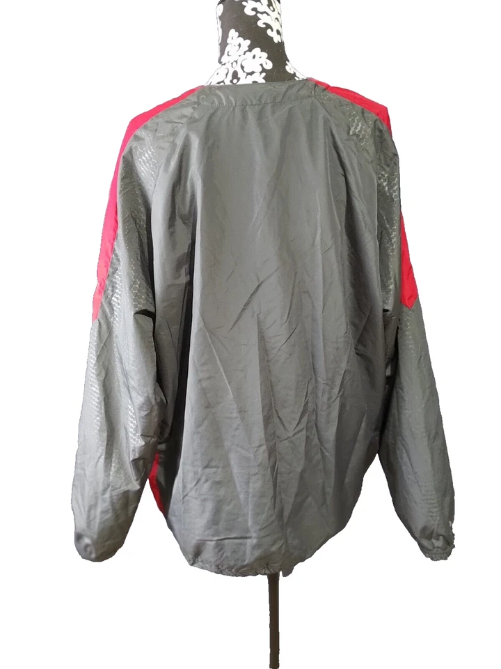 Pullover Holloway Adulto XL Raider Fútbol 1/4 Cremallera Gris Oscuro/Rojo Calentamiento Vellón Foto 4 de 4