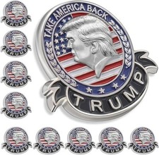 20Pcs GOP Donald Trump Enamel Pins Show Your Support 2024 Presidential Election