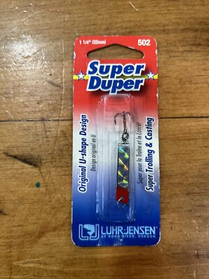 NOS NEW! Luhr-Jensen 1 1/4'' 502 Super Duper Lure Chrome Silver Prism