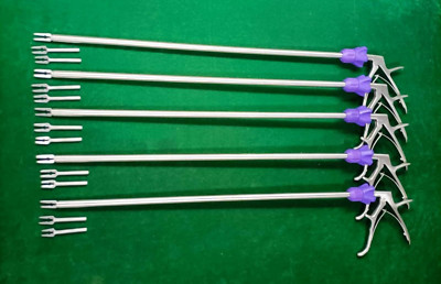 5pc Laparoscopic Clip Applicator 3 in1 Small Jaw 10mmx450mm Bariatric Instrument