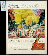 1947 Webster Tobacco Co. Cigars Cinco Wissahickon PA Vintage Print Ad 30088