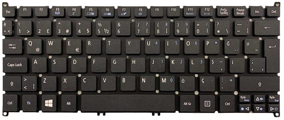 TUR Keyboard ACER ASPIRE ONE 725 726 756 V5-123 E3-112 S3-391 V3-112 V5-171 - Image 2 of 3
