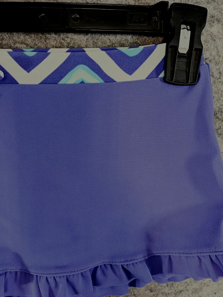 Joe Boxer Niñas Falda de Natación Juvenil 10 12 Púrpura Elastizada Kit Volantes Dobladillo Encubrimiento Foto 2 de 4