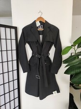 Fila X Jason Wu Rare Women's Pleated Belted Rain Trench Coat In Navy Blue Uk6