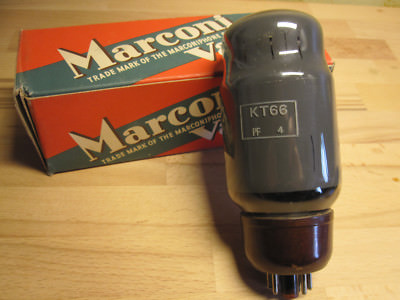 Tube électronique KT66 MARCONI - British Blue Smoked - NOS Fort Testé - Lampe Vintage