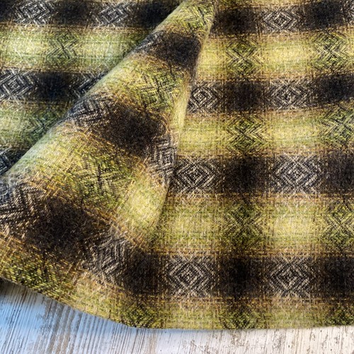 Laura Ashley Moon Tweed Plaid Wool Green Skirt UK 14 - Picture 7 of 18