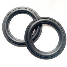 2 Replacement 5.25" Speaker Rubber Surrounds For Speaker Woofer Edge Repair BLK