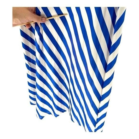 Maxi Vestido Susana Monaco | S Pequeño Azul y Blanco a Rayas Foto 4 de 4