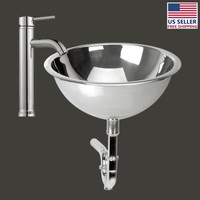 Stainless Steel Vessel Sink Double Layer Faucet P-trap Inc | Renovator's Supply on sale Stainless Steel Vessel Sink Double Layer Faucet P-trap Inc | Renovator's Supply on sale