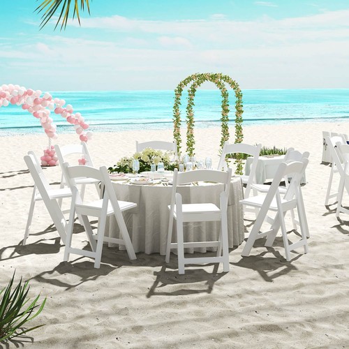 4 Pack Resin Folding Chairs w/ 550KG Static Load and Outside Chairs for Home - Picture 7 of 8