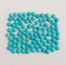 100 Round Shaped 100 Natural Arizona Turquoise Cabochons 2.5mm