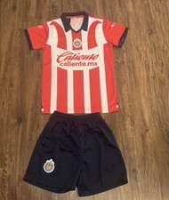 Club Guadalajara Las Chivas Home Soccer Jersey Shorts Set Youth Size L New