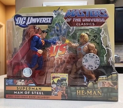 DC Classics SUPERMAN Master Of The Universe HE-MAN Toys''R''Us Exclusive MISB