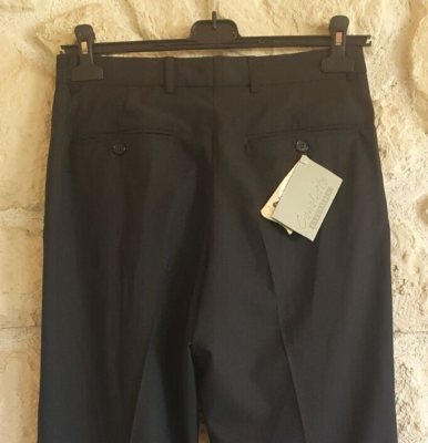 Pantalon De Costume Canaletto Bleu Marine Taille 40 - Neuf Avec étiquettes, Prix Original 95,58€