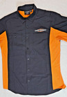 NWT Harley-Davidson H-D Tech Milwaukee Colorblock Shirt Black/Org L 96051-25VM