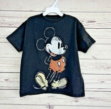 Disney Mickey Mouse Kids T-Shirt Size XS 6/7 Black