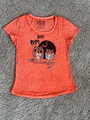 Rocker Girl All Access Halloween Owls Short Sleeve T Shirt Size XL