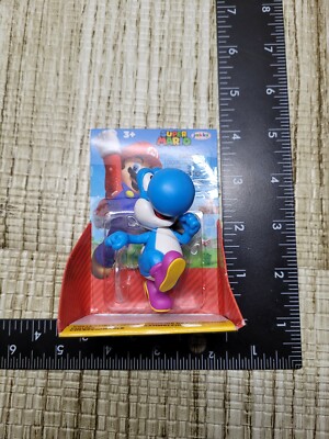 Super Mario Light Blue Yoshi figure 2.5'' Nintendo Jakks Pacific 